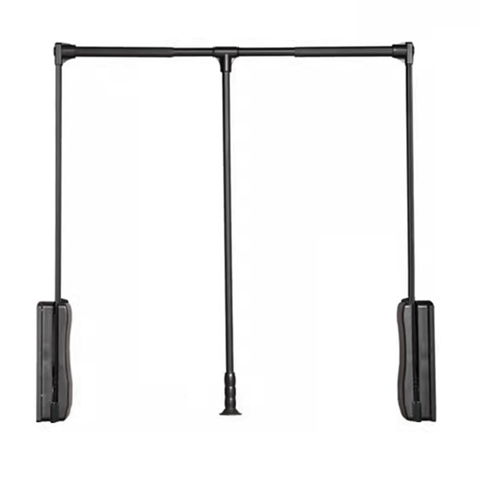 HTTGDGDH Adjustable Pull Down Closet Rod, Double Buffer Liftable Clothes Hanger, 33 Lbs Load Capacity, Fits 21.65-49.21 Inch Cabinets, Space-Saving Organizer For Easy Access.,Color1-550-700mm