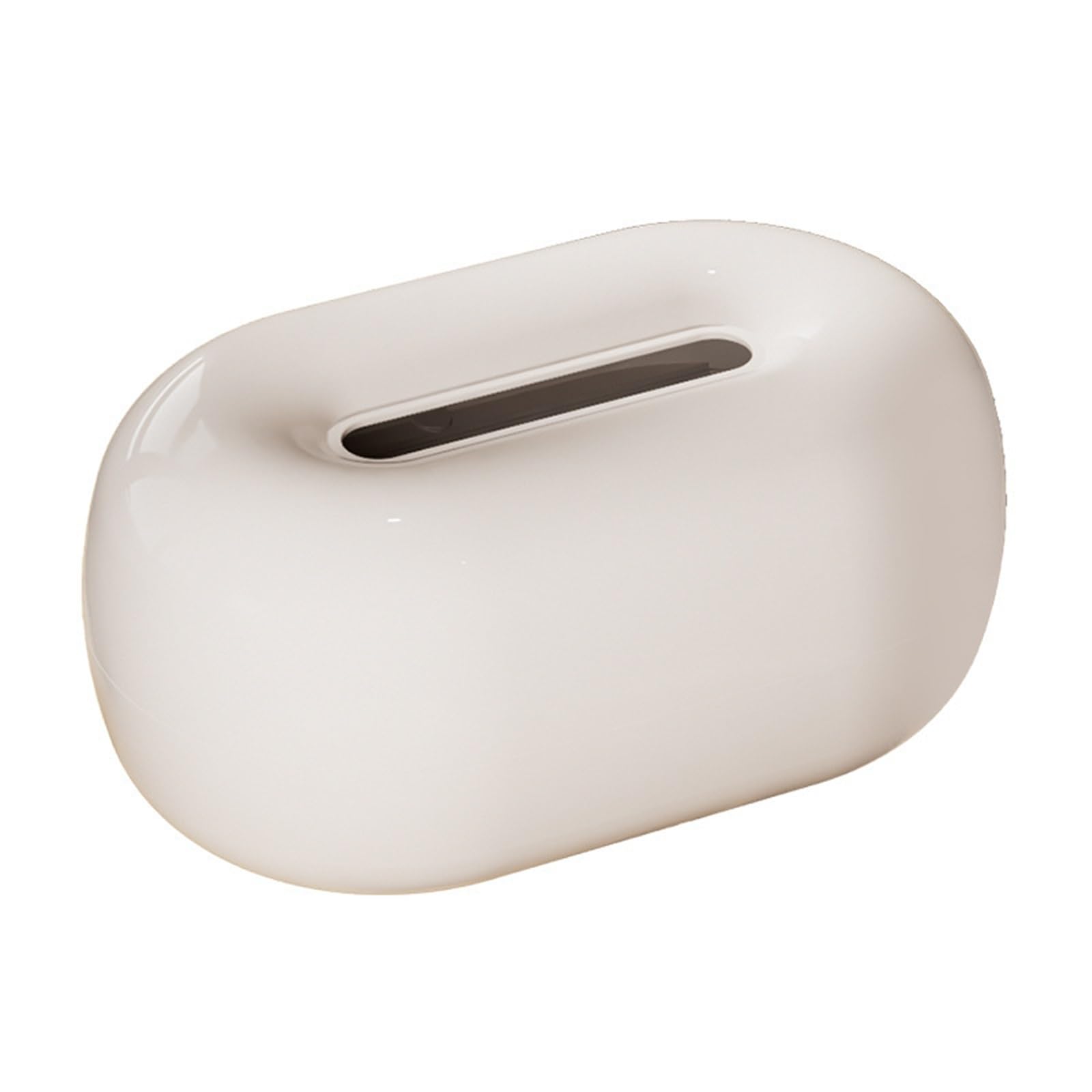 Tissue Case Desktop Tissue Box Cover Living Room Dining Table Decoration Napkin Facial Dispenser Tissue Dispenser(White)