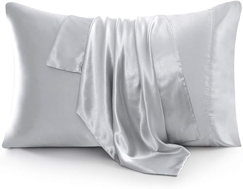 Juego de sábanas de satén de 4 piezas, juego de sábanas lujosas  ultra suaves de alta densidad de hilos de plata RV-King, juego de sábanas planas y