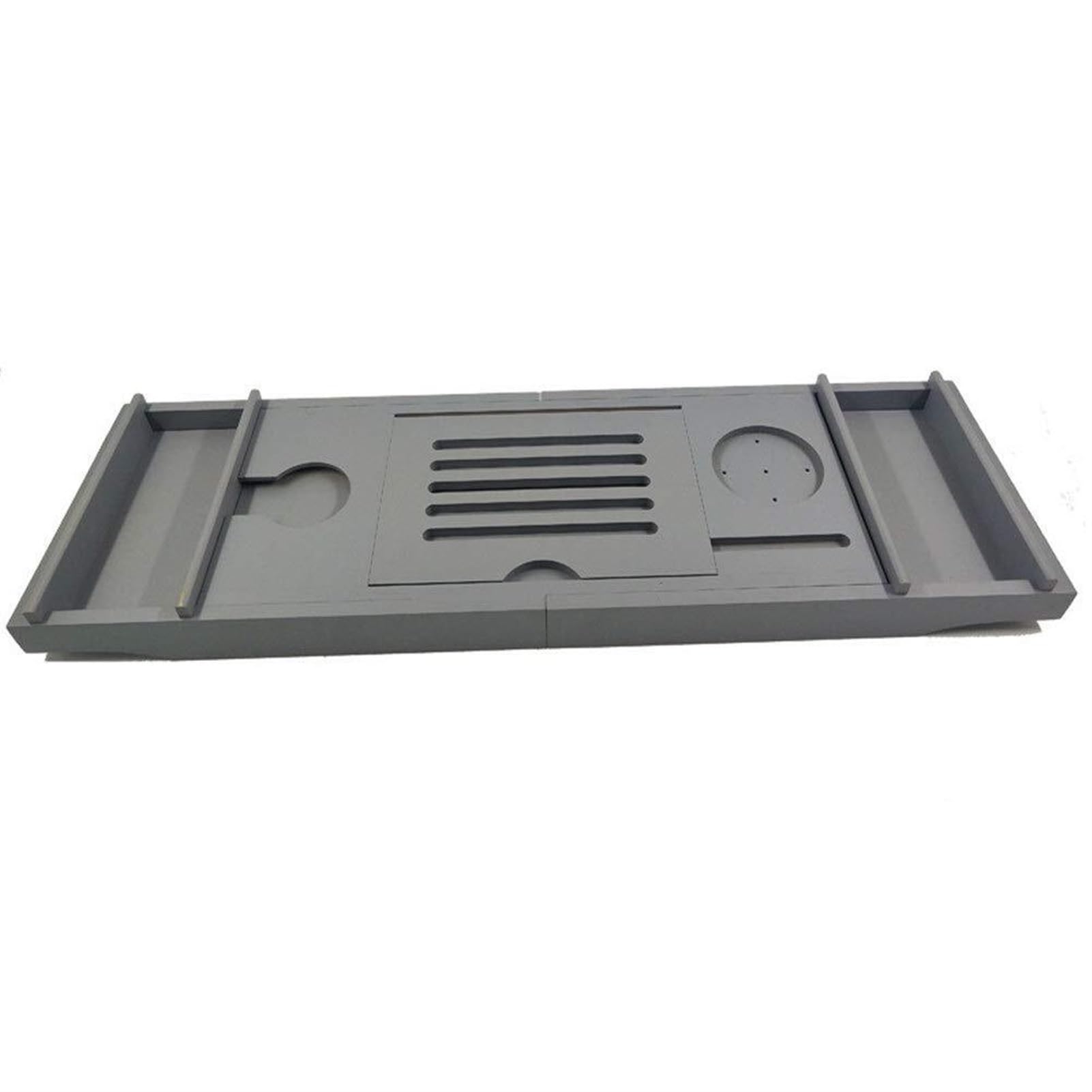 Bandeja para bañera Estante para bañera Estante para bañera de bambú Gris Bandeja para bañera con Lados Extensibles Soporte para Copas de Vino Bandeja para bañera (Blanco 75 cm x 23 cm)