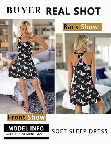 Image of Avidlove Sleepwear for Women Tank Nightgown Chemise Racerback Sleeveless Sleep Dress
