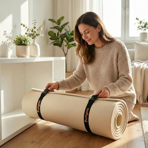 Image of 3 Pack Adjustable Play Mat Roll Up Straps, Designed for Funyoo Baby Play Mats, Extra Hold for Wider Mats (Over 59 Inches), Space Saving Storage, Durable Buckle