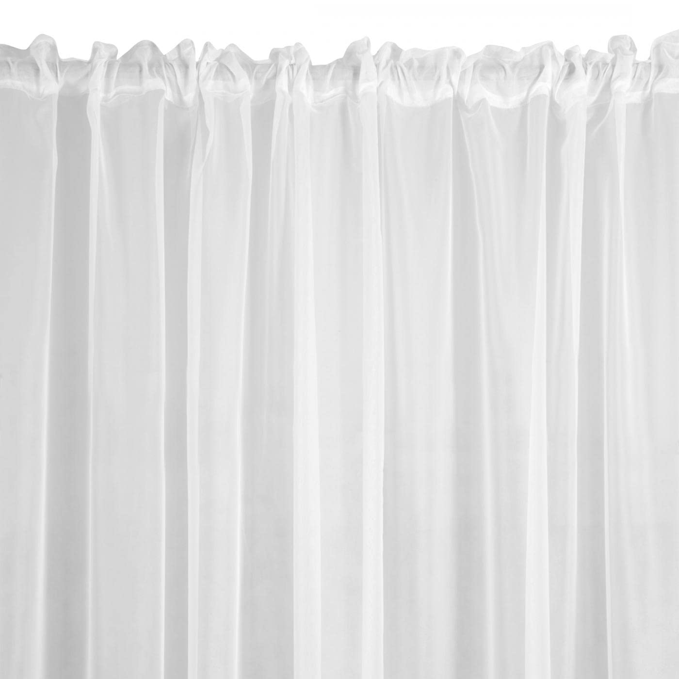 Eurofirany Gardine Vorhang Voile Glatt Transparent Kräuselband 1 STK. Durchsichtig Hochwertig Schlafzimmer Wohnzimmer Elegant Edel, 300x250cm