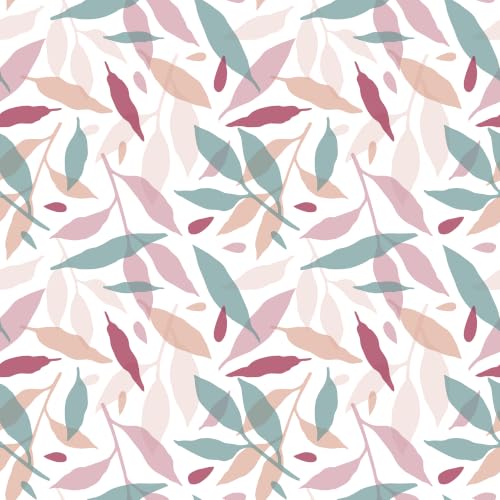 Image of LORETO - A QUALITY LINEN BRAND 210 TC 100% Pure Cotton King Size Fitted Bedsheet with 2 Pillow Covers for 78 x 72 Inch Mattress, All-Around Elastic, 8 Inch Deep Pocket, Pink Leaf Whisper