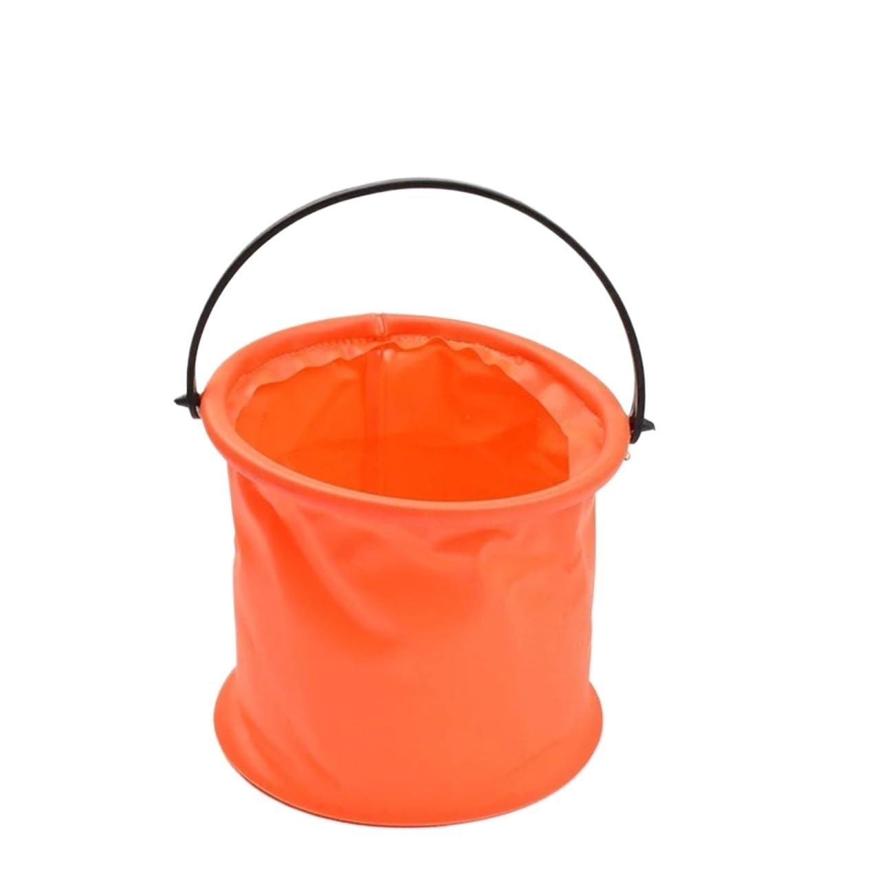 Falteimer Faltbarer Eimer mit Griff, tragbares und leicht zu verstauendes Design, geeignet for Camping, Angeleimer(Orange)