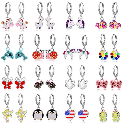 16 Pairs Wholesale Items for Boutique with Girls Earrings for Sensitive Ears - Hypoallergenic Earrings for Teen Girls - Cute Earrings for Girls Dangle Earrings - Butterfly earrings Frog Earrings 16 Pairs Wholesale Items for Boutique with Girls Earrings for Sensitive Ears - Hypoallergenic Earrings for Teen Girls - Cute Earrings for Girls Dangle Earrings - Butterfly earrings Frog Earrings