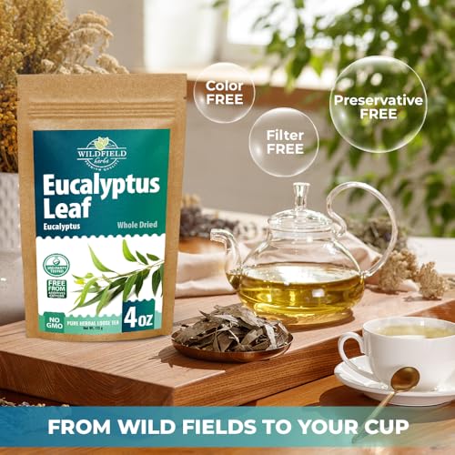 Image of 4 oz Dried Eucalypt Leaves Dry Herbal Tea (Eucalyptus) 113g Long Big Eucalyptus Leaf Herb Hojas De Eucalipto