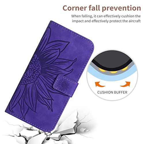 Étui portefeuille iPhone 14 Plus ONV coque cuir violet