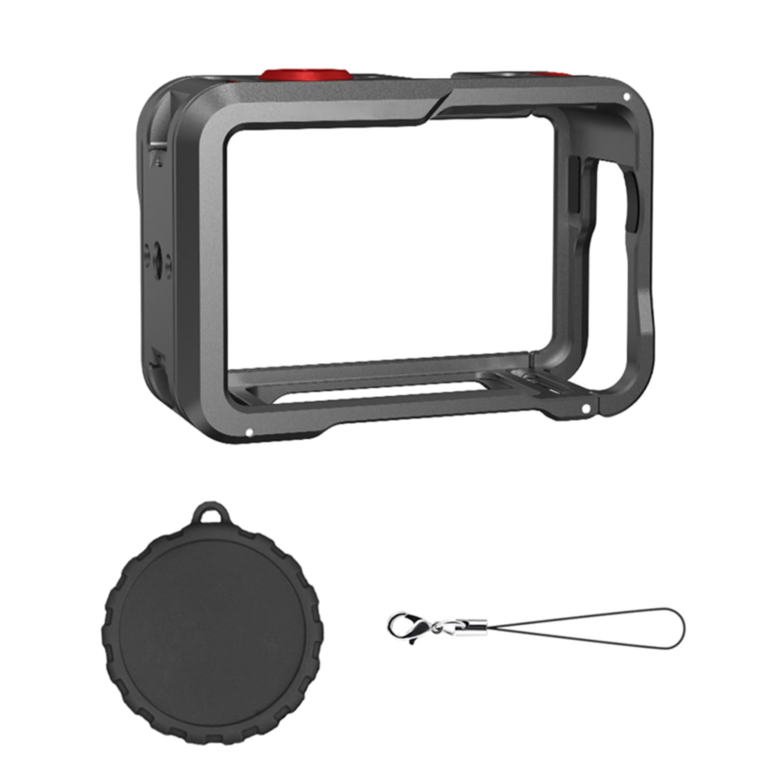 Action 6 metalowa klatka do aparatu DJI Osmo Action 6, z wbudowaną zimną stopką, gwintowany 1/4'' i magnetyczny interfejs szybkiego zwalniania, obsługuje fotografowanie pionowe i poziome