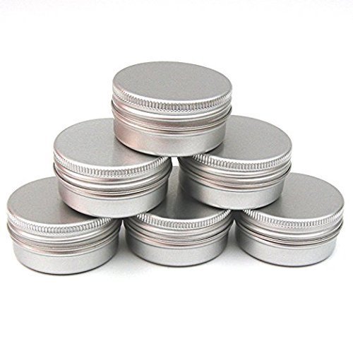 Hunky Dory 15ml Aluminium Cosmetics Shan Container Jar for Creams,Lip Balm, Body Butter, Essential oil, Hair Wax, Costemic, Makeup Use (Pack of 6)-picture-24