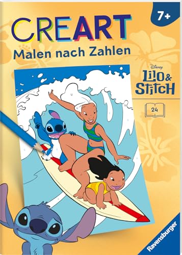 Ravensburger CreArt Malen nach Zahlen ab 7 Jahre Disney - Lilo & Stitch, Malbuch, 24 Seiten