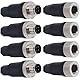 Xiatiaosann 4-Pin M12-Buchse Panel Aviation Wire Connector, 12mm männlich und weiblich industriellen Panel Back Mount Connector mit Outdoor wasserdicht IP67 (8 Stück)