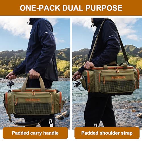 Bolsa para Equipamiento de Pesca MoiShow TBL04 Khaki Grande miniatura 7