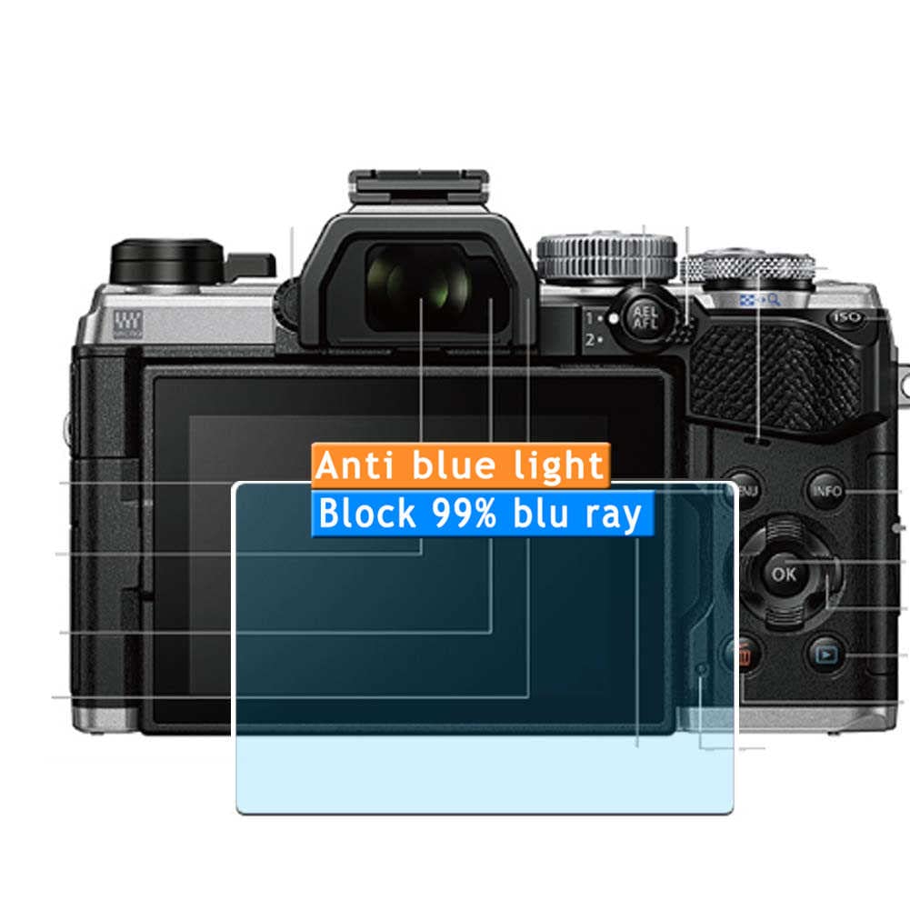 Vaxson 3-Pack Anti Blue Light Screen Protector, compatible with OM Digital Solutions OM SYSTEM OM-5, TPU Guard Film Protectors Sticker [NOT Tempered Glass]