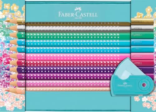 FABER-CASTELL - Set de crayons Sparkle, 20 crayons et 1 taille-crayon