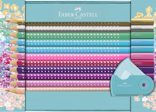 Faber-Castell - Buntstifte Set Sparkle, 20 Buntstifte und 1 Anspitzer
