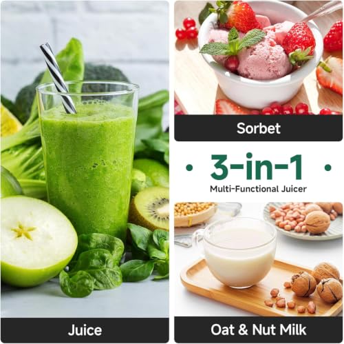 Image of Cold Press Juicer Machine, 6.5 inch Wide Chute for Whole Fruits & Vegetables