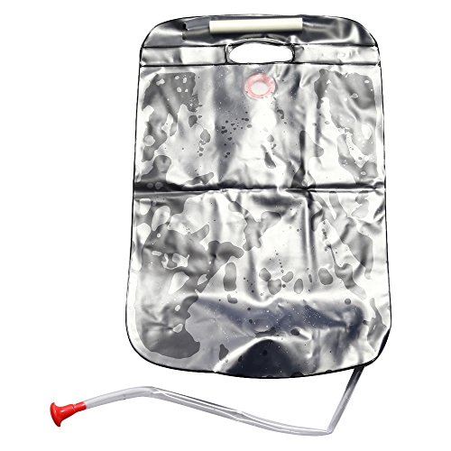 Wsobue Summer Solar Shower,5 gallons/20L Solar Heating Portable Camping Shower Bag for Outdoor Hiking,Traveling,Beach,Pet Cleaning(Black)