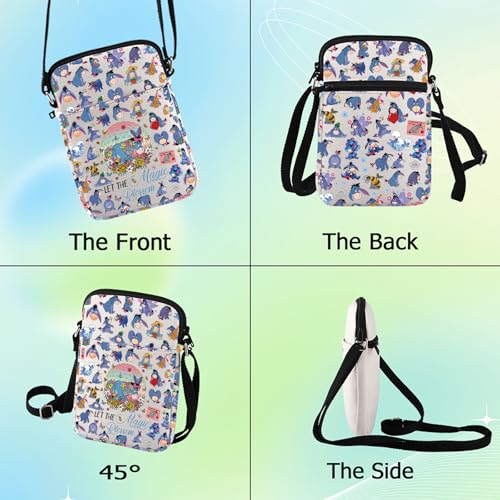 G2TUP Funny Cartoon Donkey Crossbody Bag Cartoon Movie Gifts Let The Magic Blossom Donkey Shoulder Bag3