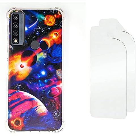jioeuinly Case for TCL 4X 5G T601DL / Cricket Innovate 5G Phone Case Cover + [2 Pack] Film Soft TPU Screen Protector XQ Cover