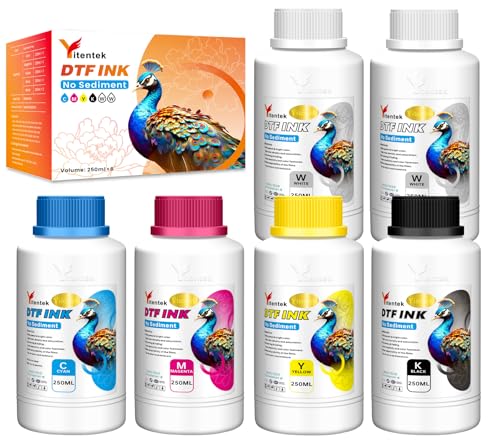 No Sediment DTF Ink 1500ML for PET Film (6x250ml) CMYK