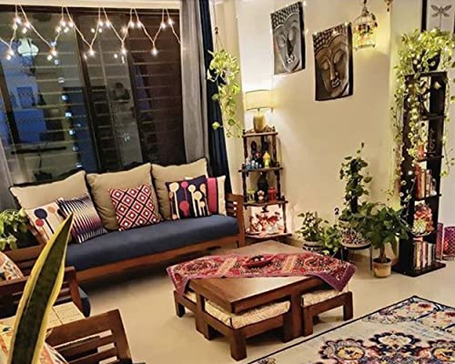 Image of Antique Open Bookcase (Mango Wood, Antique Finish, Brown)