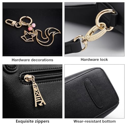 Cartera de cuero genuino para mujer mediana estilo tote miniatura 7