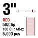 Amram 3-in Standard Tagging Gun Attachments Fasteners Barbs, Red, 5,000 Pieces, 50 per Clip