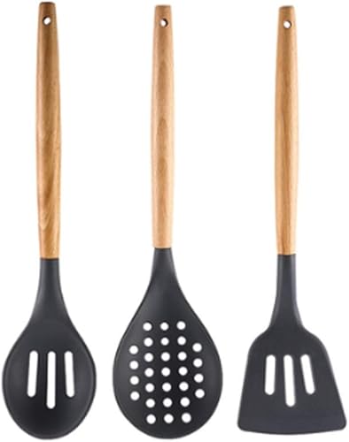 LMMDP - Espátula de silicona antiadherente para el hogar resistente a altas temperaturas espátula de silicona suave protector de cuchara juego de