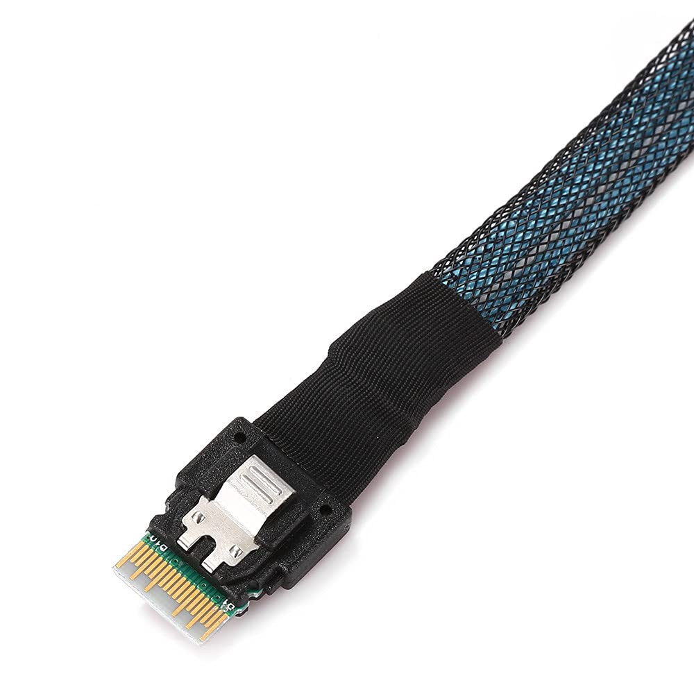 Cablecc U.2 U2 SFF-8639 a Slimline SFF-8654 4i NVME PCIe SSD Cable para placa base SSD 750 p3600 p3700 M.2 50 cm