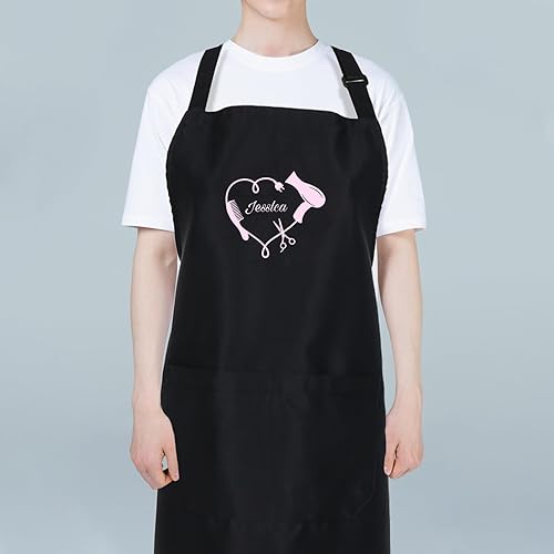 Miniatura 5 de Delantal bordado personalizado del salón del estilista, delantal bordado personalizado del estilista del pelo