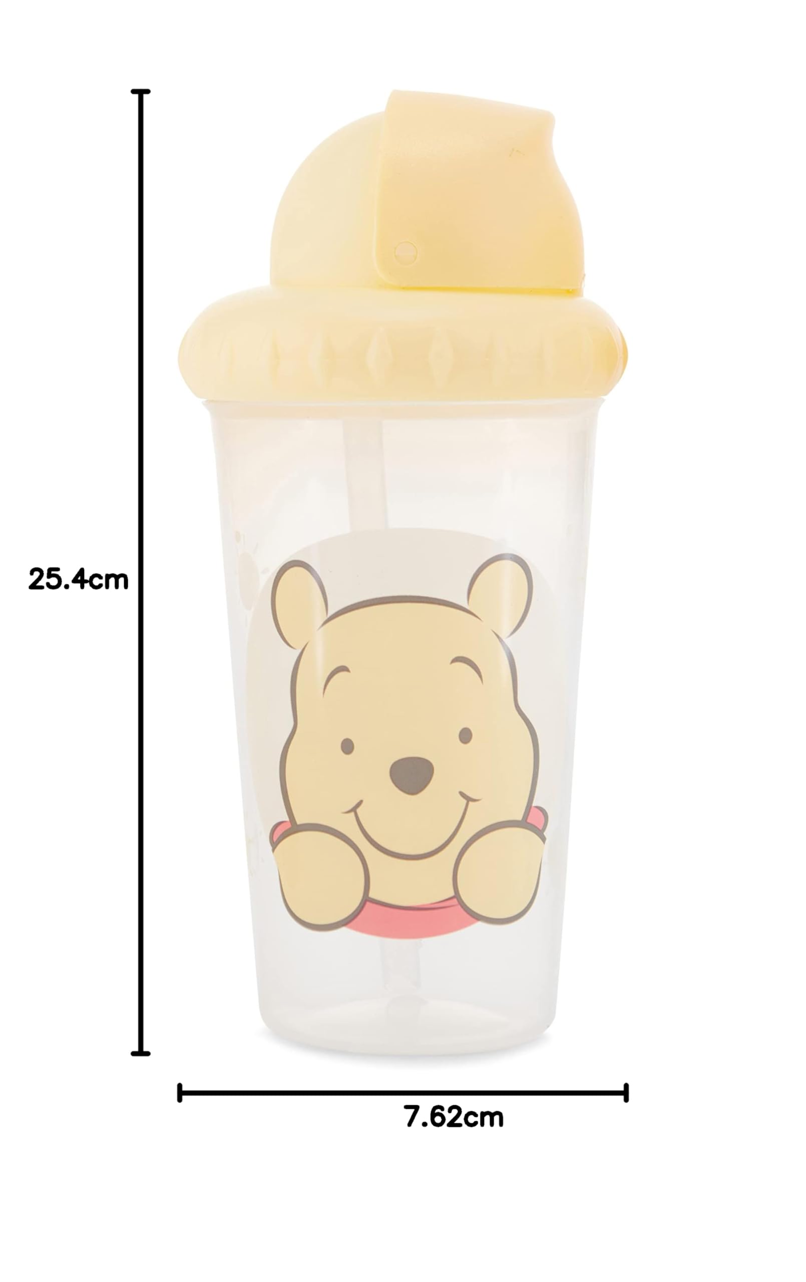 Disney Vasos para niños y niñas | Paquete de dos vasos para beber de 10 onzas con popote y tapa | Botella de agua de viaje duradera a prueba de fugas azul para niños pequeños