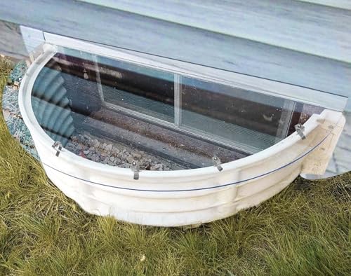 QIPRAONO Basement Window Well Covers Outside, Heavy-Duty Egress Window Well