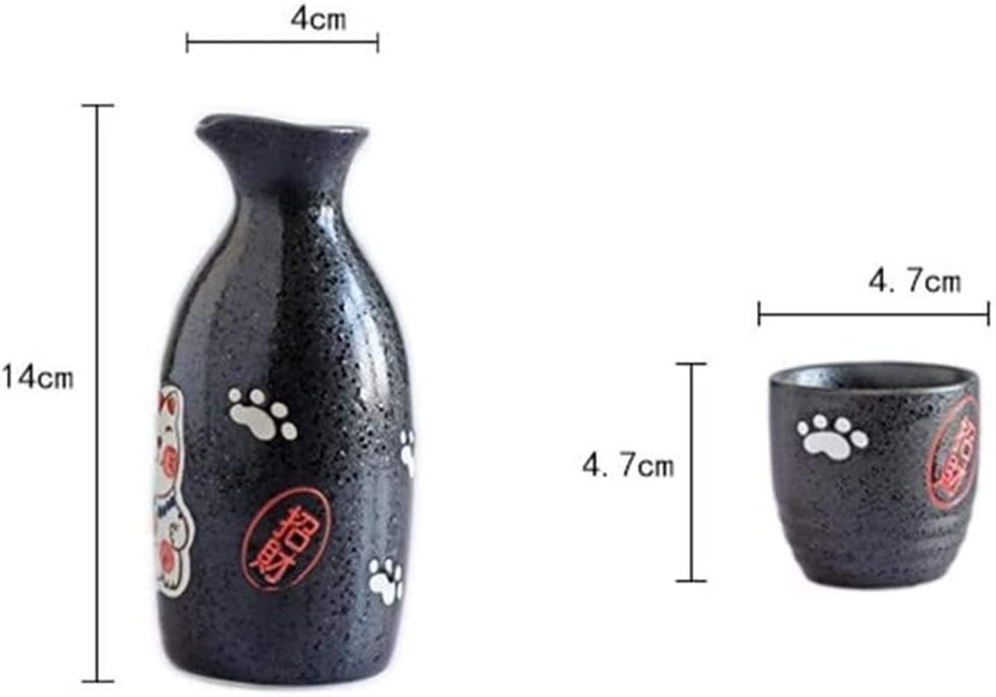 Sake Wine Set, Wine Glass,Sake Cup Set Ceramic Cups Crafts Wine Glasses Sake Set for Cold/Warm/Shochu/Tea Family and Friends Sake Set,Wine Bowls