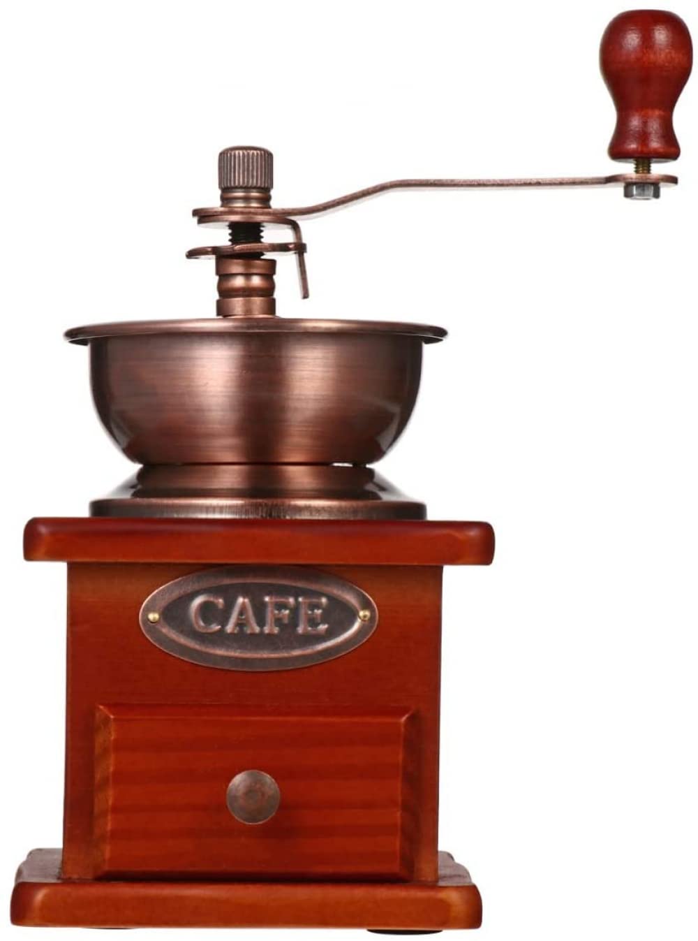 Moulin à poivre / café mural vintage en bois et fonte – Le Sélectionneur - Brocante en ligne
