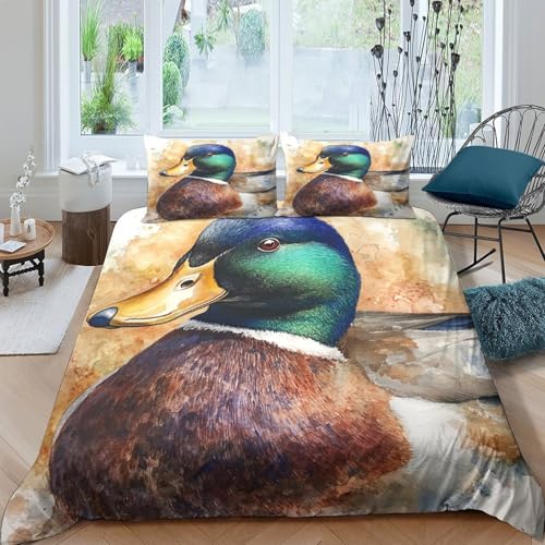Microfibre hypoallergénique housse de couette oiseau 3 pièces - 4