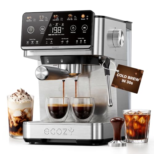 ecozy 4-in-1 Espresso Machine, Drip Coffee & 30s Cold Brew