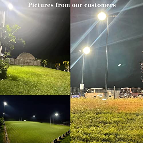320W Led Parking Lot Lights, Dlc Ul Listed Industril Grade Led Shoebox Street Pole Light Flood Light 48,000Lm 5000K Daylight Ip65 Waterproof Outdoor Commercial Area Lighting Slip Fitter 110V 120V #TOP2