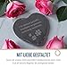 Haustier Gedenkstein mit Spruch & Pfoten: Grabschmuck Tier, Schiefer Grabdeko Hund & Katze, Deko Wetterfest Grab, Trauerstein Friedhof & Garten, Herz Grabdekoration, Trauerschmuck Klein, 12 x 12 cm