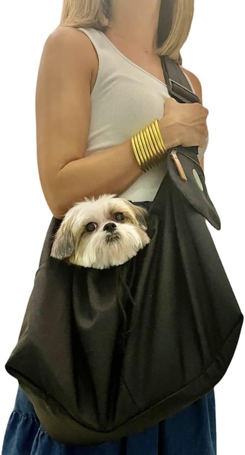 VAM & Co. Cat & Dog Sling Carrier for Small and Medium Dogs 5-20 lbs with Comfortable Adjustable Padded Shoulder Breathable Mesh for…