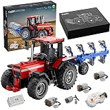 CELMAN Technik Traktor Bausteine Modell mit Fernbedienung (PRO) 2.4Ghz RC Ackerschlepper Autorisiert von Eric Trax 1675 Teile Bausatz C61052W Klemmbausteine Kompatibel mit Großen Marken