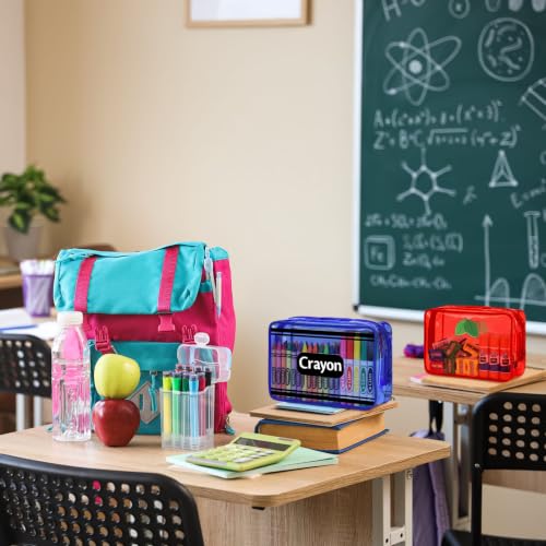 Suclain 12 Pcs Teacher Appreciation Gifts Clear Makeup Bag with Zipper Waterproof PVC Cosmetic Pouch Portable Multifunction Cosmetic Bag for Women Teachers Graduation Gifts (5.5 Inches,Classics) - Image 6