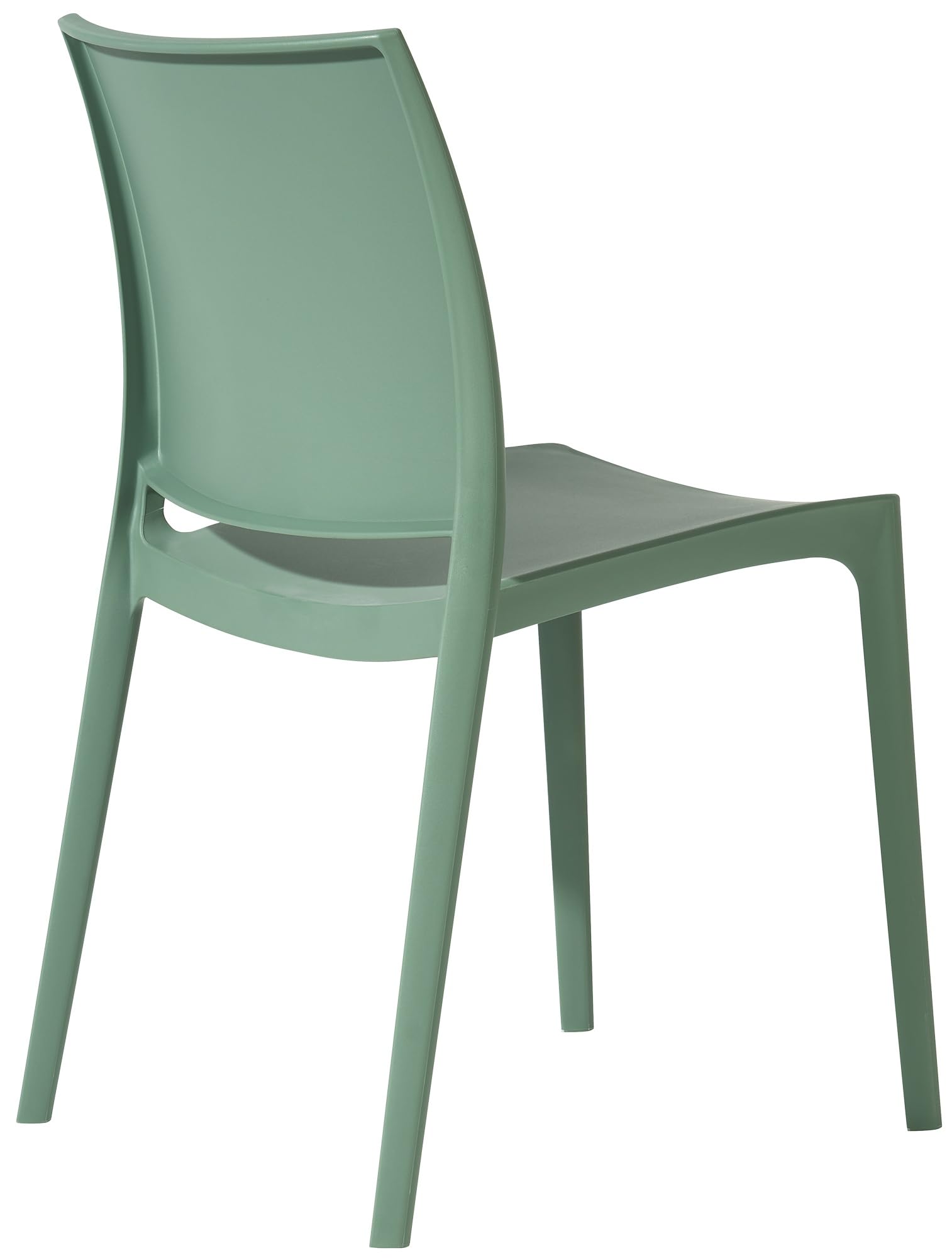 CLP Gartenstühle 2er Set stapelbar wetterfest Meton, Gartensessel mit Lehnen UV-beständig, Outdoorstühle aus Kunststoff bis 150 kg belastbar Farbe Oliv