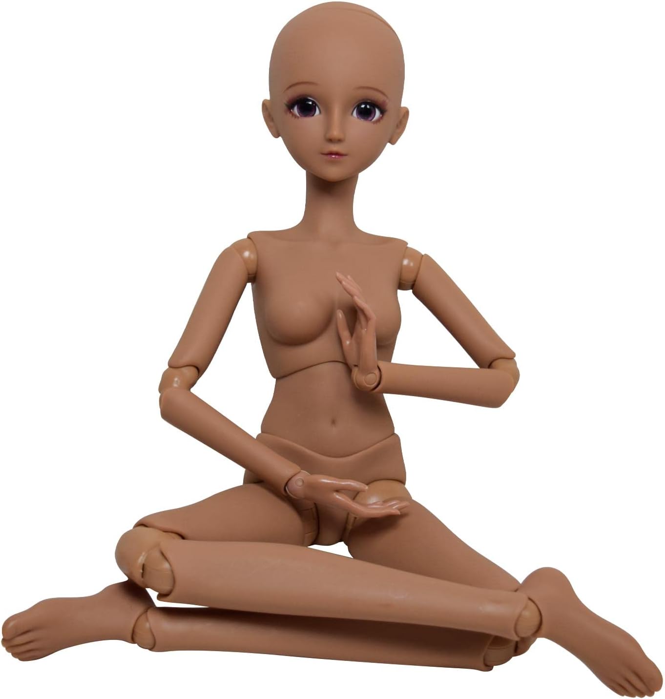 Proudoll 1/3 BJD Doll Tan Skin Customized Black Doll Body 60cm 24Inches Ball Jointed SD Dolls Joints Move PVC DIY (Alexia)