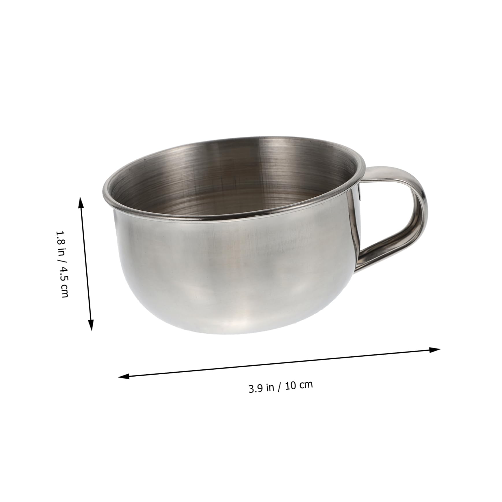 FOMIYES 4piezas Tazón De Afeitar De Acero Inoxidable Mango Cuenco Para Jabón De Afeitar Para Hombres y Diseño Simple y Práctico