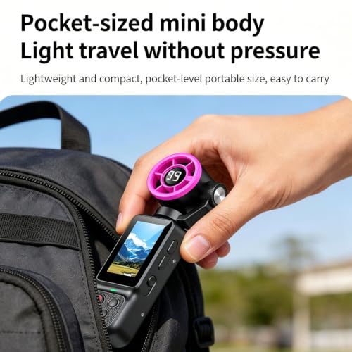 Cámara de video portátil con ventilador integrado para clips en movimiento 6