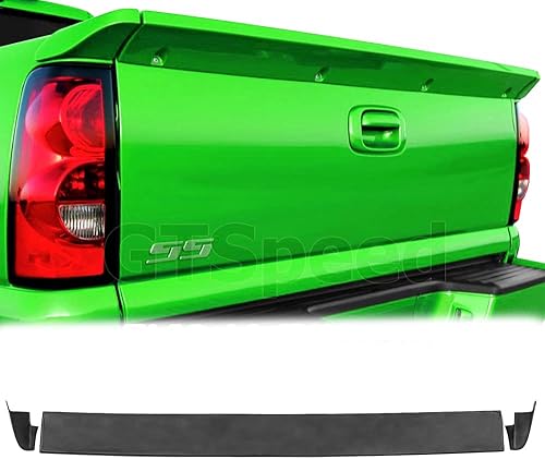 GT-Speed Compatible con alerón de ala trasera de poliuretano estilo SS para puerta trasera, 2007-2014 GMC Sierra 1500 Intimidator Pickup Truck