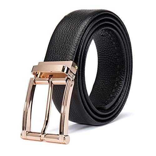 LXDDJnsyd Cinturón de los hombres, hebilla del Pin de los hombres cinturón de cuero casual