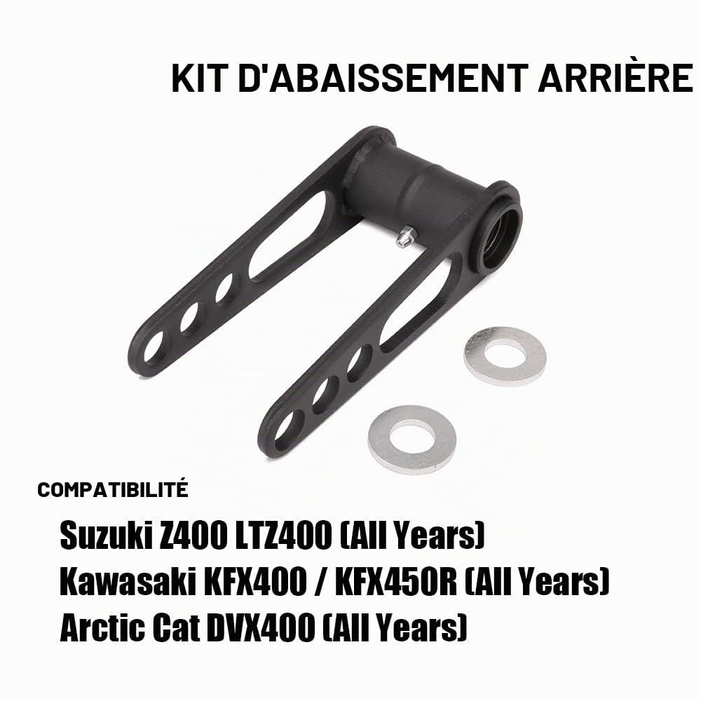 Kit d'abaissement arrière de Moto,kit de réglage d'abaissement arrière 9cm | de pour Z400 LTZ400 KFX400 KFX450R Arctic Cat DVX400 ATV toutes années