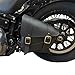Willie & Max Black Synthetic Leather Brass Monkey Motorcycle Swingarm Bag for Softail/Triangulated Swingarm Models - Brass Buckles - Made in USA [59776-08]